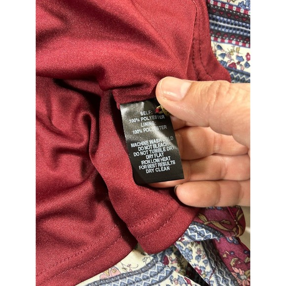 Lulus Women’s Crack A Smile Cream And Plum Multi Print Shift Dress Small - Picture 10 of 13